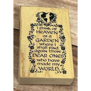 1999 PSX G-969 HEAVEN GARDEN LOVED ONES WOOD MOUNTED RUBBER STAMP